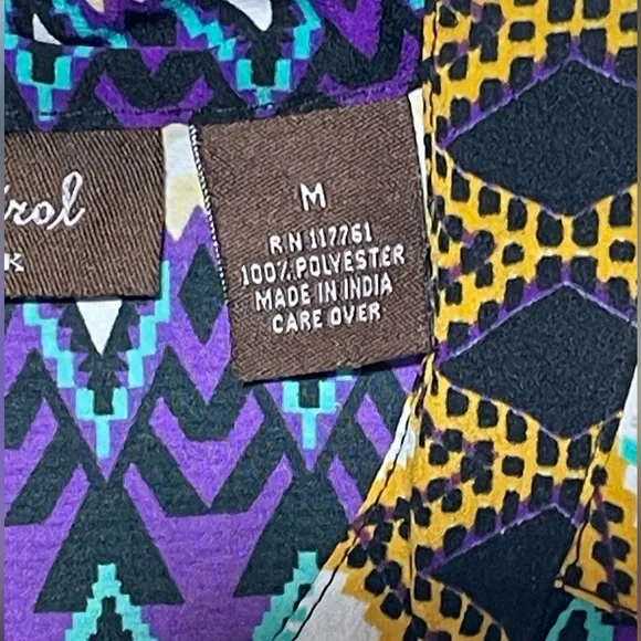 Speed Control Purple and Yellow Geometric Dress - Picture 4 of 9